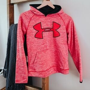 Boy's Under Armour Red Heathered Hoodie (Size L)